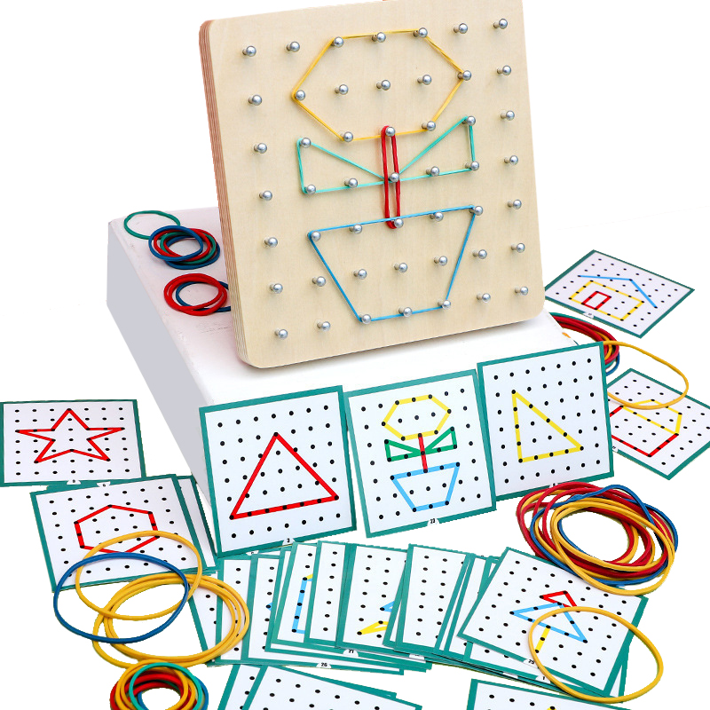 Newborn Gift Set - Children Math Wooden Toys Set Geometric