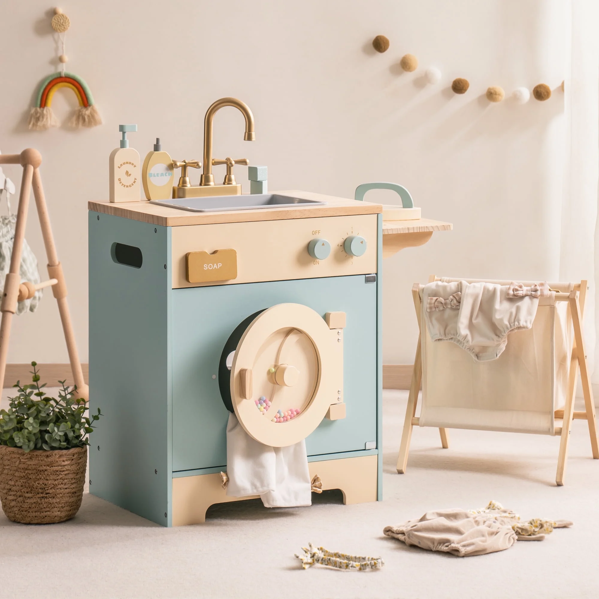 Baby Clothing Washing Machine - Robotime Robud Kitchen Washer Playset Pretend