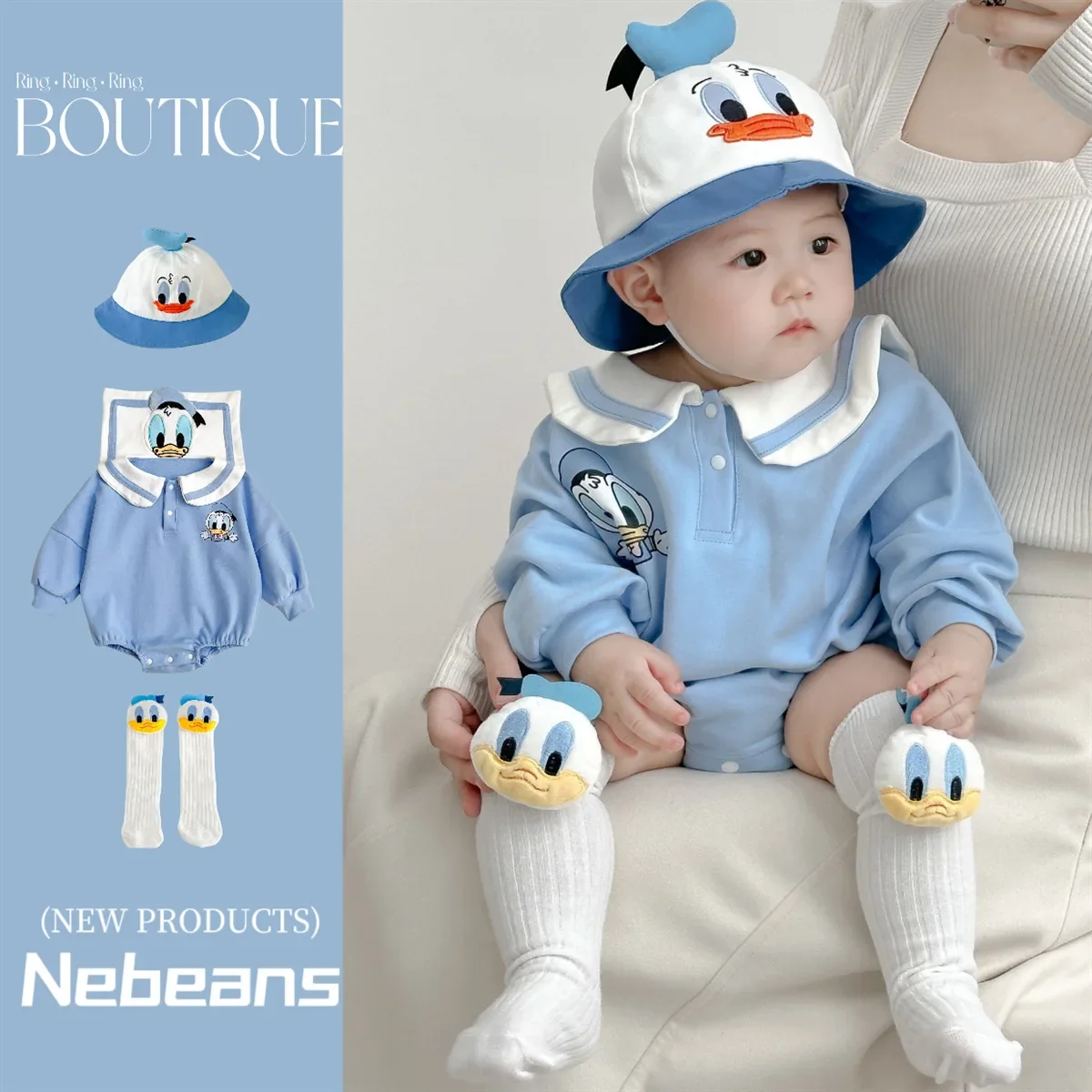 Baby Clothing Essentials - Spring Newborn Baby Rompers Sock Hat