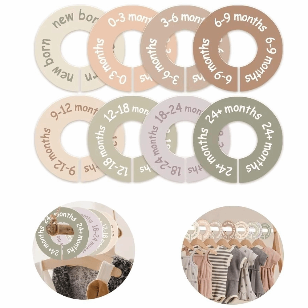 Baby Clothing Hanger Dividers - 68/9Pcs Organizing Hangers Baby Clothing Size