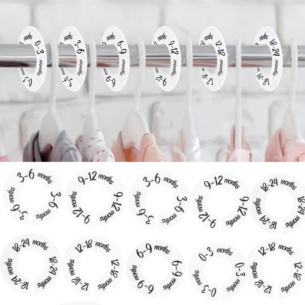 Baby Clothing Hanger Dividers - 68/9Pcs Organizing Hangers Baby Clothing Size