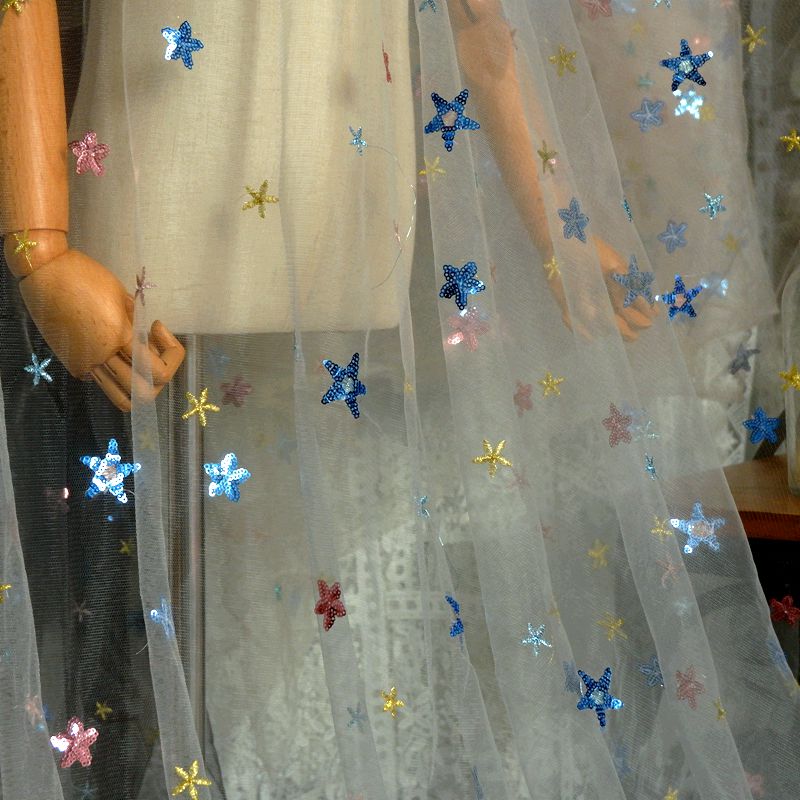 50x150cm Embroidered Star Net  - Baby Clothing Organic recensione e prezzo