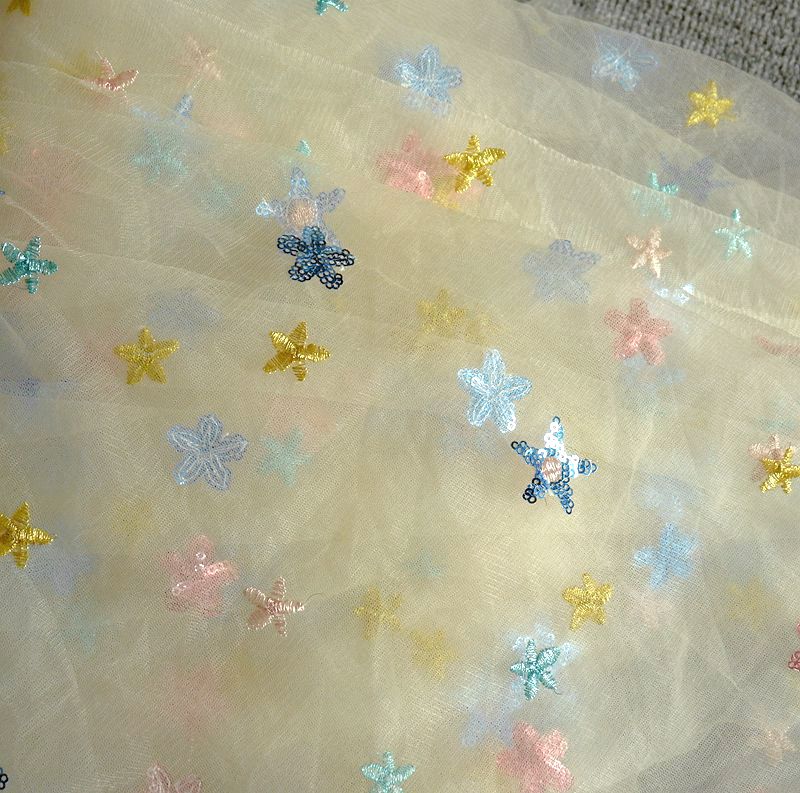 50x150cm Embroidered Star Net  - Baby Clothing Organic recensione e prezzo