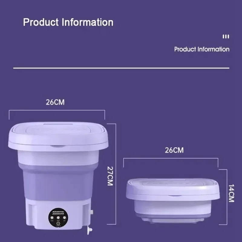 8L Foldable Washing Machine wi - Baby Clothing Washing Machine recensione e prezzo