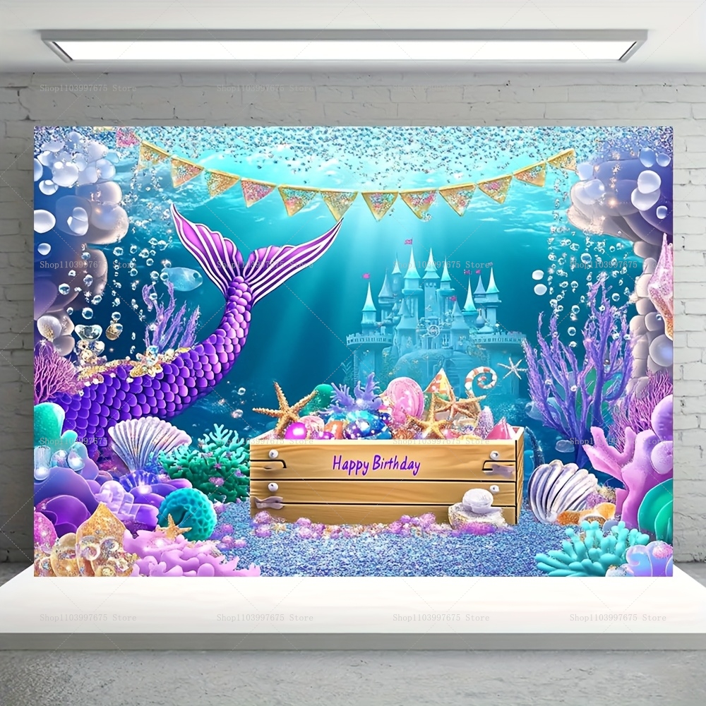 Mermaid Party Backdrops Childr - Baby Clothing Easter recensione e prezzo