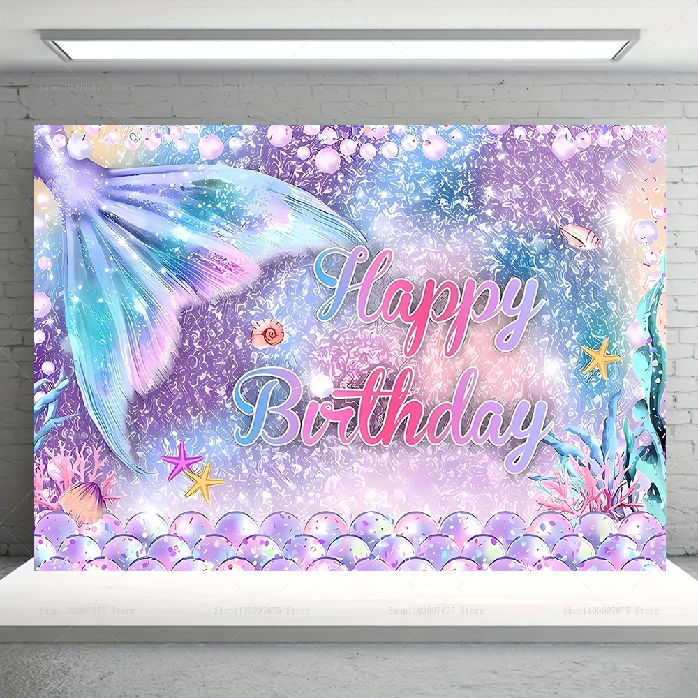 Mermaid Party Backdrops Childr - Baby Clothing Easter recensione e prezzo