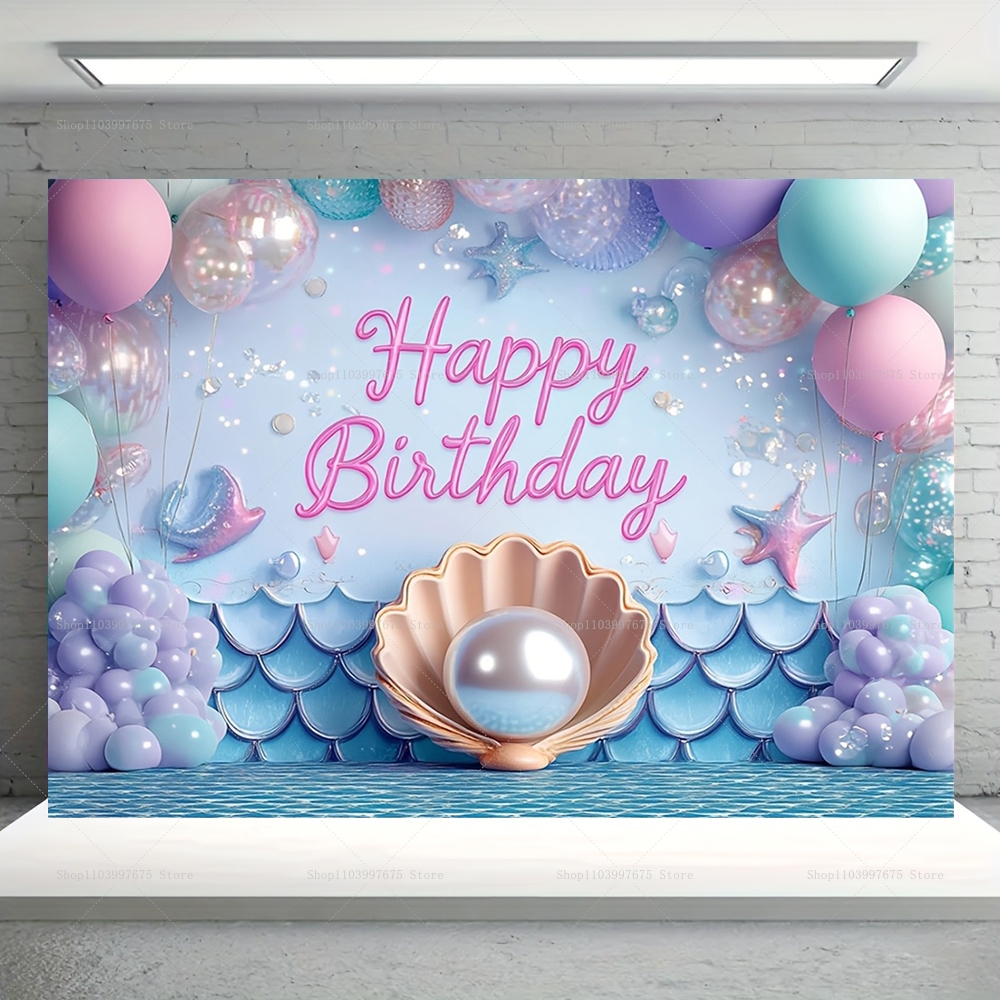 Mermaid Party Backdrops Childr - Baby Clothing Easter recensione e prezzo