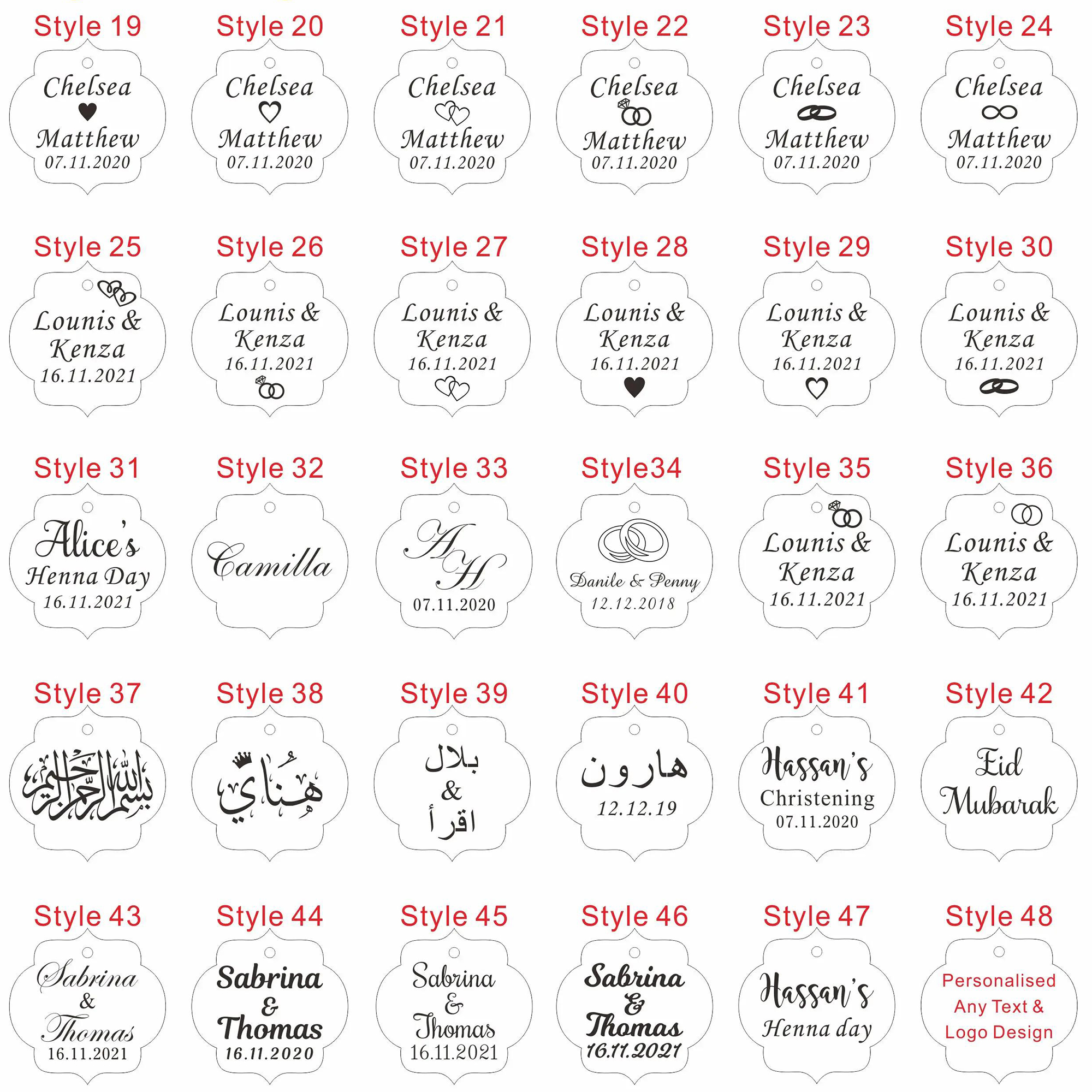 20/50/100Pcs Custom Wedding Pa - Baby Clothing Easter recensione e prezzo