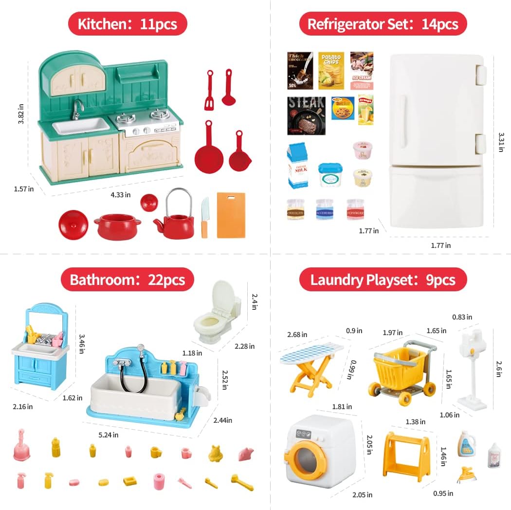 Dollhouse Furniture Set Doll h - Baby Clothing Washing Machine recensione e prezzo