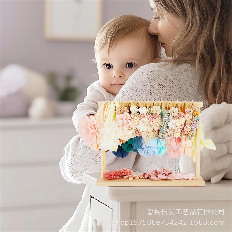 Wooden Baby Headband Holder Or - Baby Clothing Display Stand recensione e prezzo