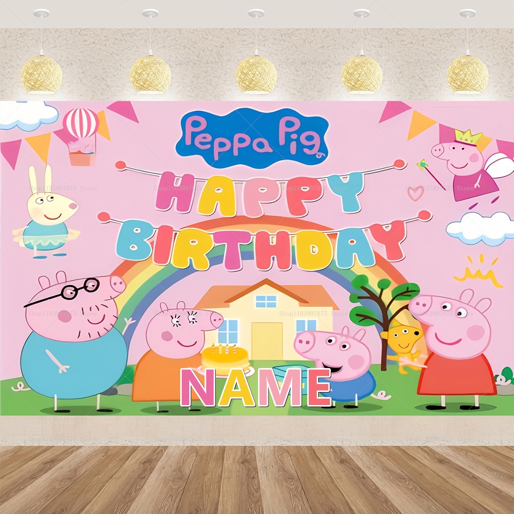 Custom Name Cartoon Peppa Pig  - Baby Clothing Name recensione e prezzo