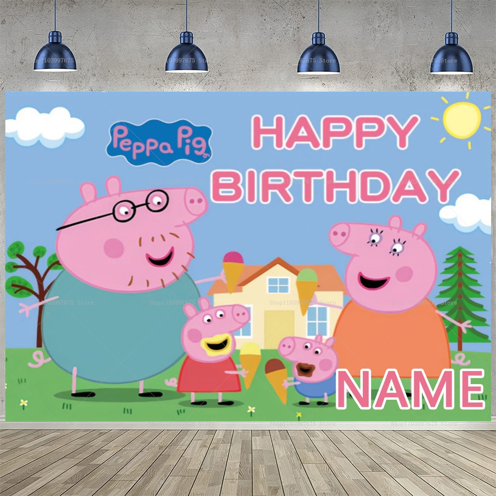 Custom Name Cartoon Peppa Pig  - Baby Clothing Name recensione e prezzo