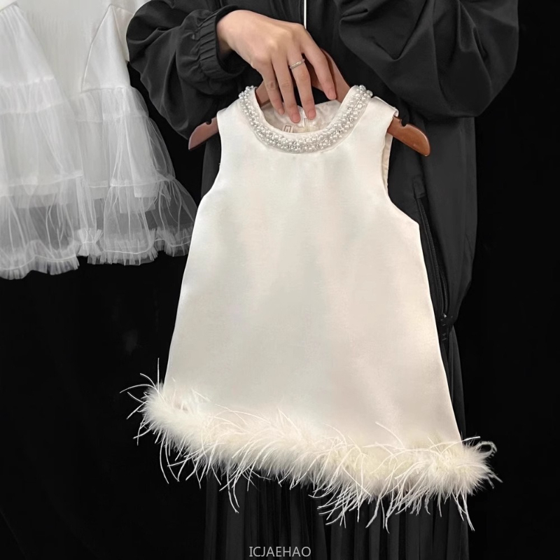 2025 New Girls Satin Feather P - Baby Clothing Essentials recensione e prezzo