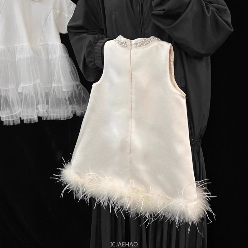 2025 New Girls Satin Feather P - Baby Clothing Essentials recensione e prezzo