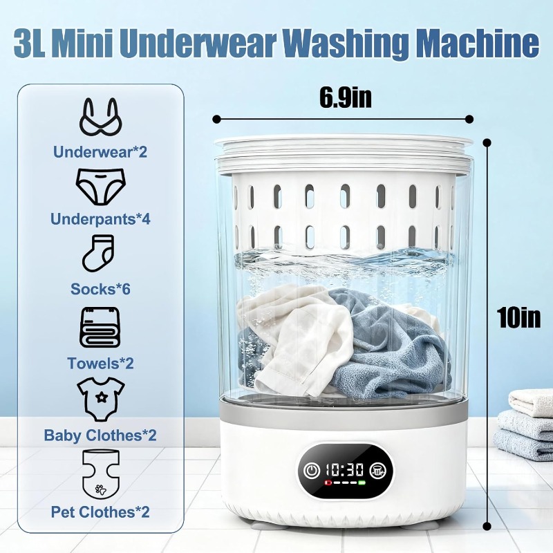 3L Mini Washing Machine,3 In 1 - Baby Clothing Washing Machine recensione e prezzo