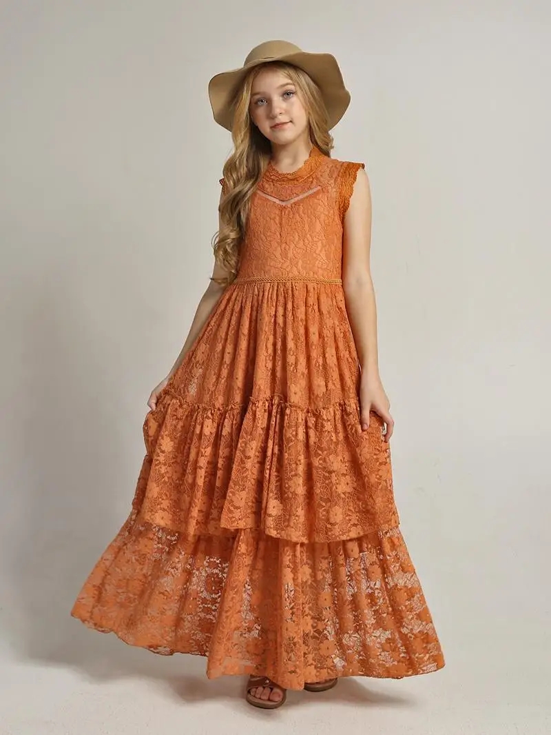 Girls Flower Dress Lace Cotton - Baby Clothing Line recensione e prezzo