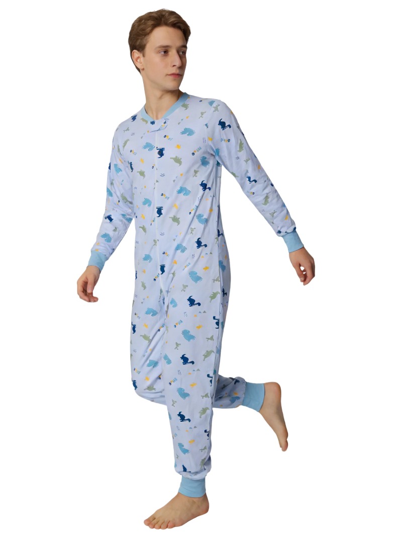 XXXL Adult Underwear Blue Dino - Baby Clothing Zipper recensione e prezzo