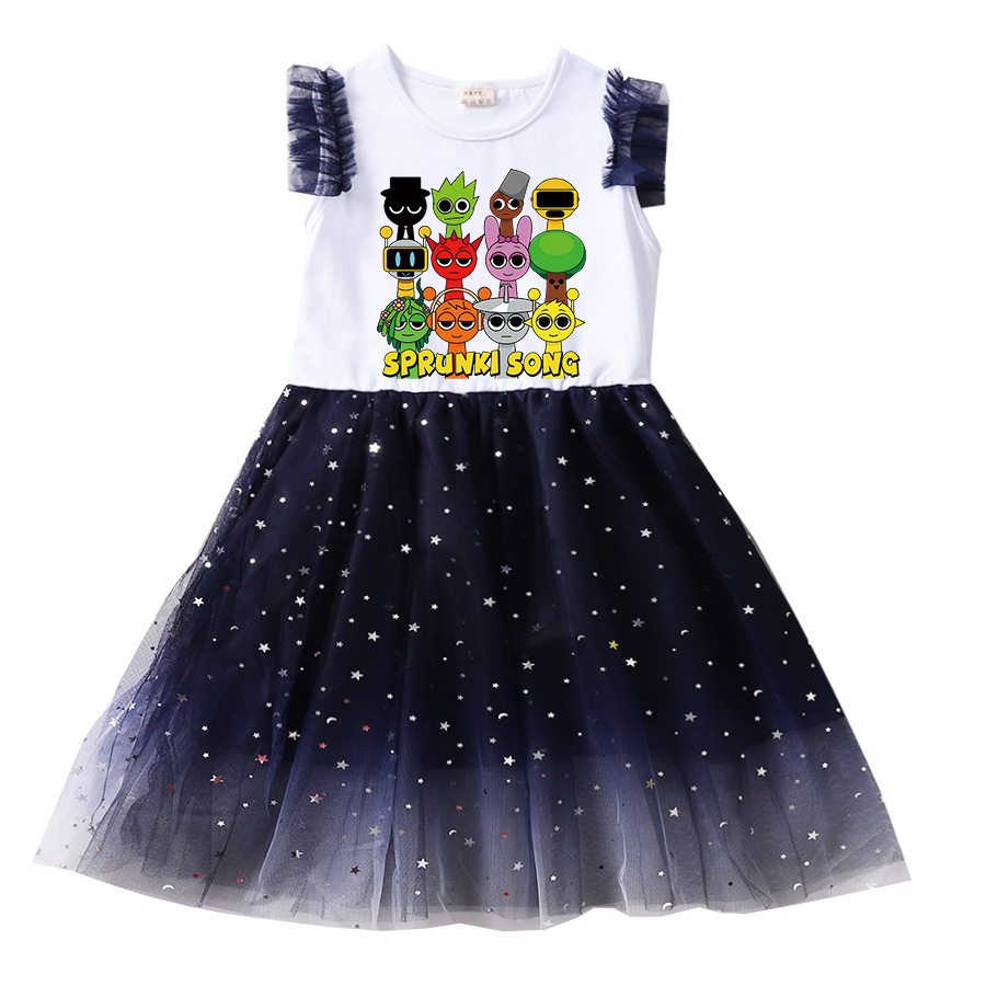 Cute Sprunki Cartoon Kids Dres - Baby Clothing Line recensione e prezzo